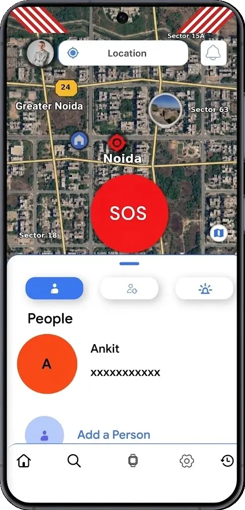 LinkUp Social mobile application interface